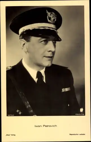 Ak Schauspieler Ivan Petrovich, Portrait in Uniform, Ross Verlag 9273 1