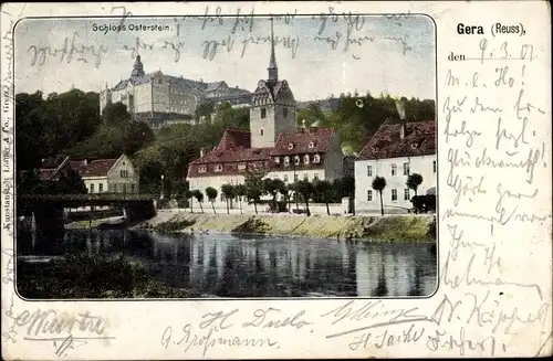 Ak Gera in Thüringen, Schloss Osterstein