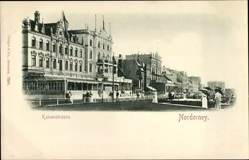 Ak Nordseebad Norderney Ostfriesland, Kaiserstraße