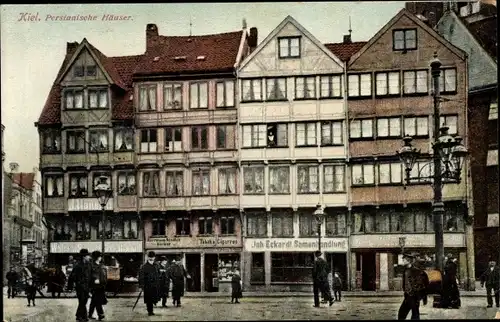 Ak Kiel in Schleswig Holstein, Persianische Häuser, Joh. Eckert Samenhandlung