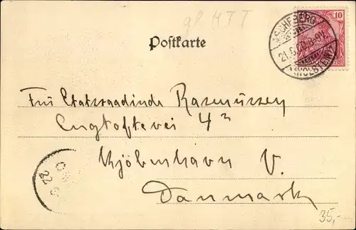 Litho Rendsburg in Schleswig Holstein, Stadt im Jahre 1584