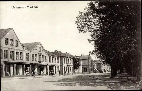 Ak Uetersen in Schleswig Holstein, Straßenpartie von Marktstraße