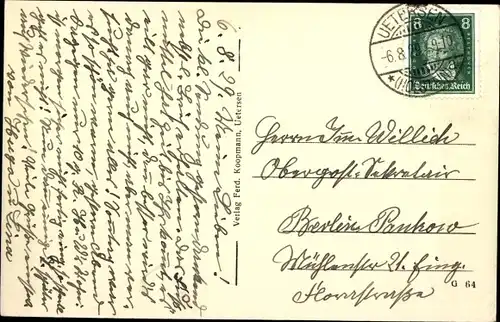 Ak Uetersen in Schleswig Holstein, Straßenpartie von Marktstraße