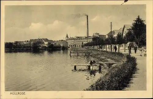 Ak Müllrose in Brandenburg, Teilansicht der Stadt