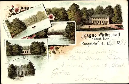 Litho Burgsteinfurt Steinfurt in Nordrhein Westfalen, Bagno Wirtschaft