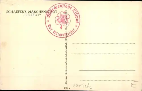 Ak Schaefer's Märchenstadt Liliput, Liliputaner