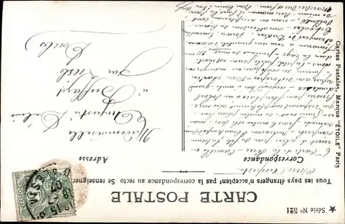 Ak Napoleon Intime, Scene VI, Premiere lecon de strategie, Theaterszene