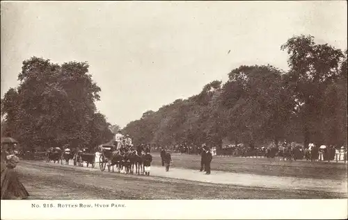 Ak London City England, Rotten Row, Hyde Park