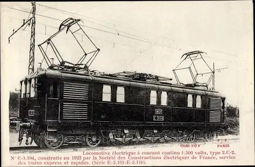 Ak Französische Eisenbahn, Locomotive électrique, E 3104