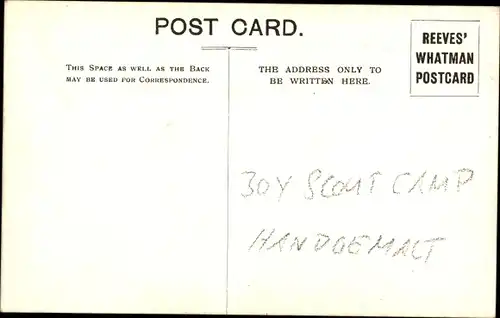 Handgemalt Ak Boy Scout Camp, Pfadfinderlager