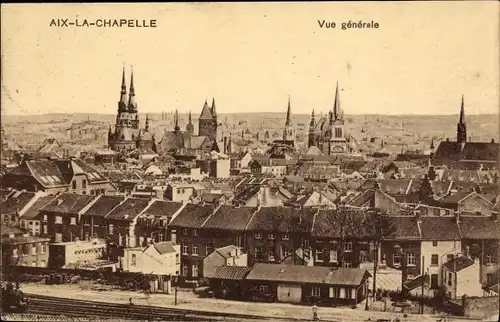 Ak Aachen in Nordrhein Westfalen, Aix la Chapelle, Vue générale