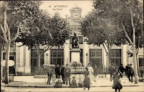 Ak Avignon Vaucluse, La Gare