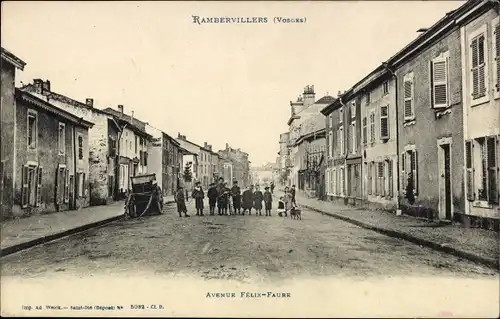 Ak Rambervillers Vosges, Avenue Felix-Faure