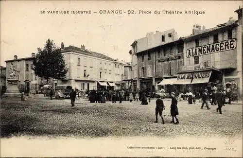 Ak Orange Vaucluse, Place du Theatre Antique