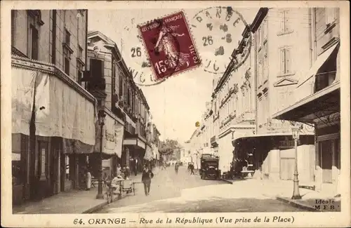 Ak Orange Vaucluse, Rue de la Republique
