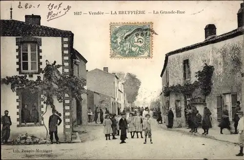 Ak La Bruffière Vendée, La Grande Rue