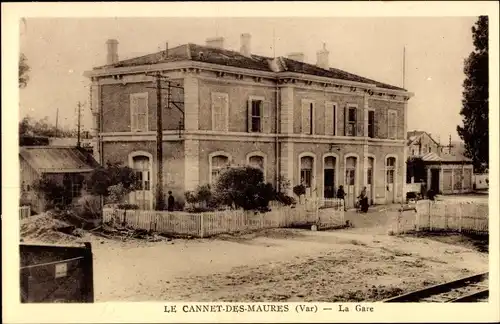 Ak Le Cannet-des-Maures Var, La Gare