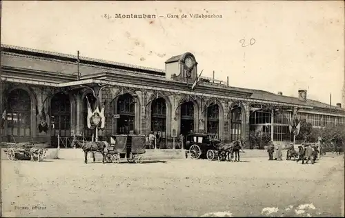 Ak Montauban Tarn et Garonne, Gare de Villebourbon