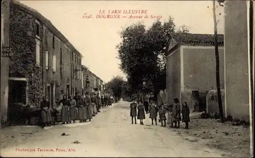 Ak Dourgne Tarn, Avenue de Sorèze