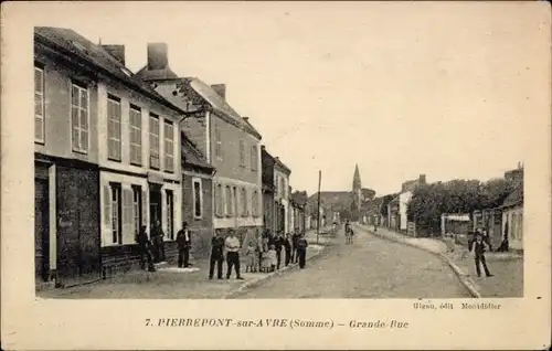 Ak Pierrepont sur Avre Somme, Grande Rue