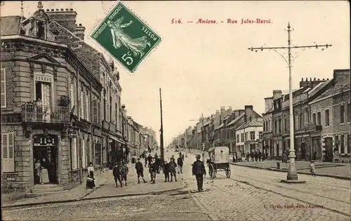 Ak Amiens Somme, Rue Jules Barni