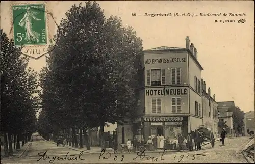 Ak Argenteuil Yvelines, Boulevard de Sannois, Hotel Meuble
