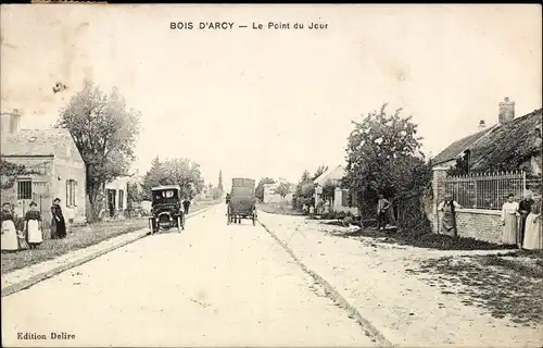 Ak Bois-d'Arcy Yvelines, Le Point du Jour, Straßenpartie, Anwohner