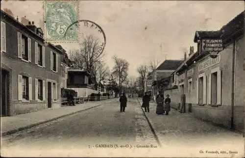 Ak Gambais Yvelines, Grande Rue