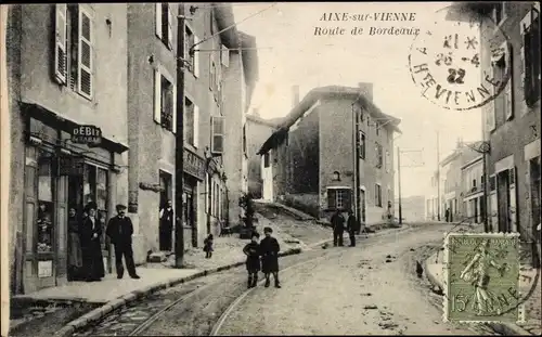 Ak Aixe sur Vienne Haute Vienne, Route de Bordeaux