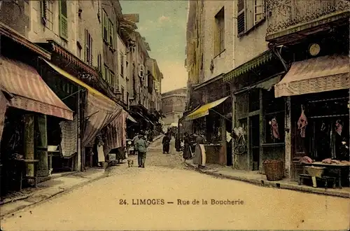 Ak Limoges Haute Vienne, Rue de la Boucherie