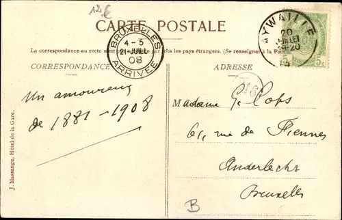 Passepartout Ak Remouchamps Aywaille Wallonien Lüttich, Straßenpartie