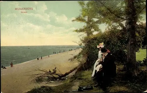 Ak Muiderberg Muiden Nordholland Niederlande, Strand