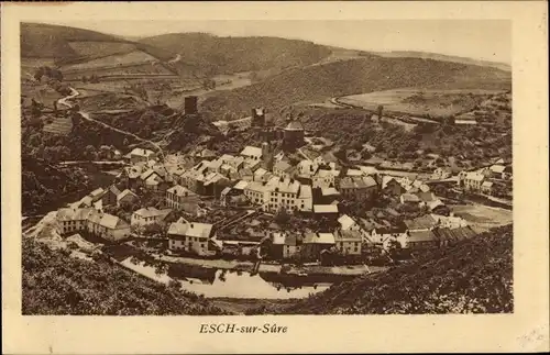 Ak Esch sur Sure Esch an der Sauer Luxemburg, Panorama