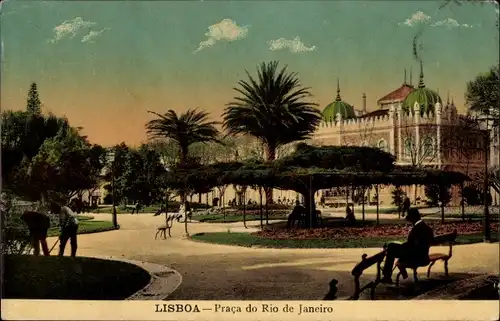 Ak Lisboa Lissabon Portugal, Praca do Rio de Janeiro