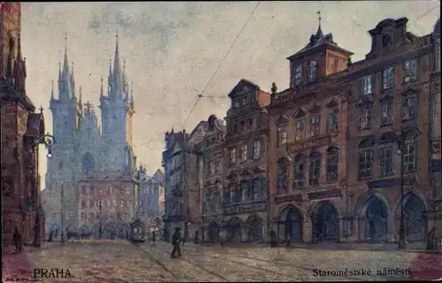 Künstler Ak Praha Prag Tschechien, Staromestske namesti