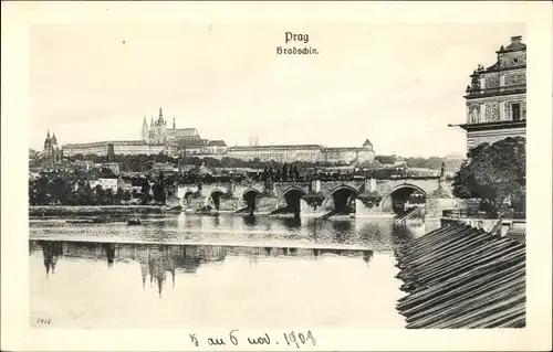 Ak Praha Prag, Hradcany, Hradschin, Brücke