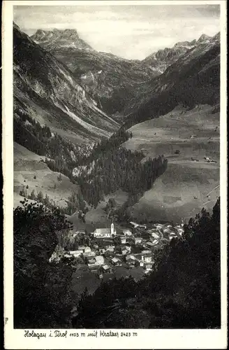 Ak Holzgau in Tirol, mit Kratzer, Panorama