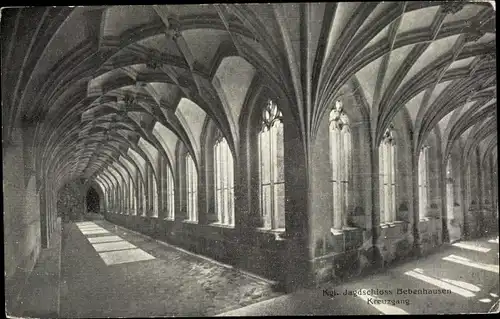 Ak Bebenhausen Tübingen am Neckar, Kloster, Kgl. Jagdschloss, Kreuzgang