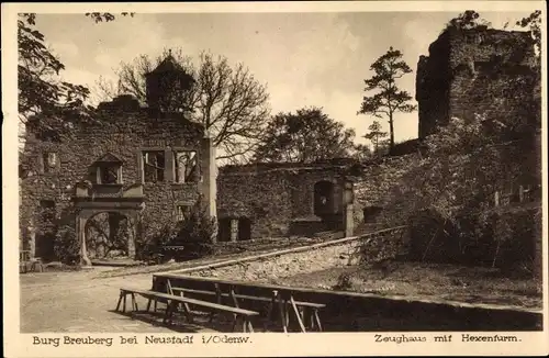 Ak Neustadt Breuberg im Odenwald, Burg, Zeughaus mit Hexenturm