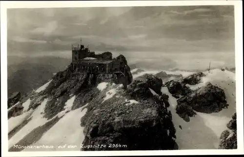 Ak Schneefernerhaus auf der Zugspitze, Münchnerhaus auf der Zugspitze