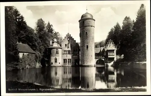 Ak Mespelbrunn im Spessart Unterfranken, Schloss