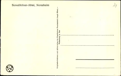 Ak Neresheim in Württemberg, Benediktiner Abtei, Kapitelsaal