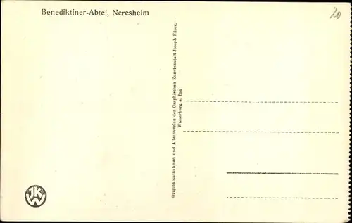 Ak Neresheim in Württemberg, Benediktiner Abtei, Festsaal