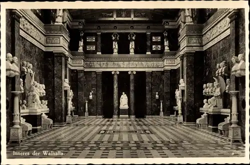 Ak Donaustauf in der Oberpfalz, Walhalla, Innenansicht