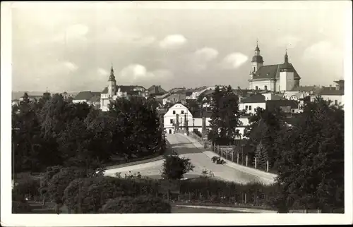 Ak Hranice na Moravě Mährisch Weißkirchen Region Olmütz, Teilansicht mit Kirche