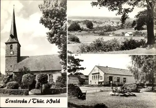 Ak Ernstroda Friedrichroda im Thüringer Wald, Kirche, Panorama