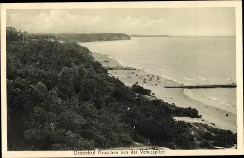 Ak Swetlogorsk Rauschen Ostpreußen, Strand, Blick von der Venusspitze