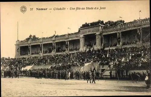 Ak Namur Wallonien, Citadelle, Une fete aus Stade des Jeux