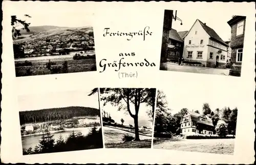 Ak Gräfenroda in Thüringen, Deutscher Hof, Ortsansichten