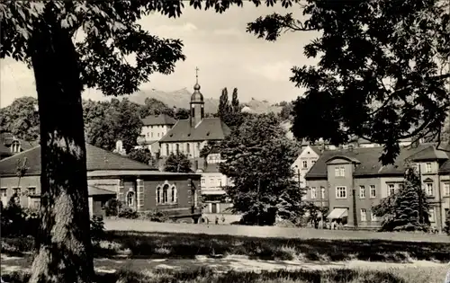Ak Oelsnitz im Erzgebirge, Ortsansicht, Kirche